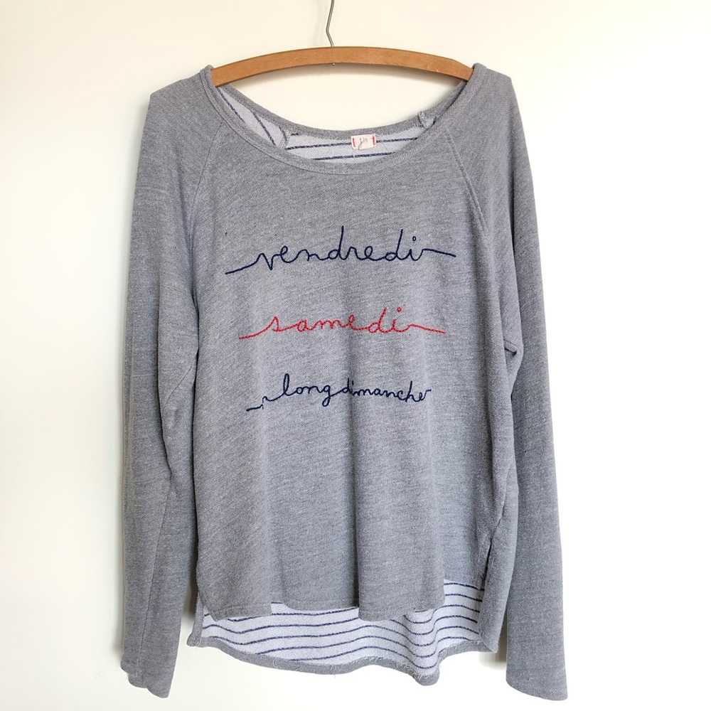 Anthropologie embroidered sweatshirt